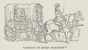 Carrosse de la reine Elizabeth (gravure) - English School