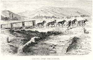 La charrette à ordures (gravure) - English School