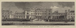 Carton House, Maynooth, siège du défunt duc (gravure) - English School