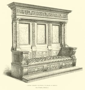 Trône sculpté appartenant à Julien de Médicis - English School
