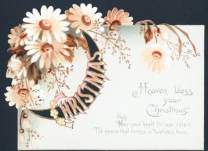 Fleurs en cascade, carte de Noël