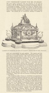 Coffret de la liberté de la ville de Londres présenté à M. Stanley (gravure) - English School
