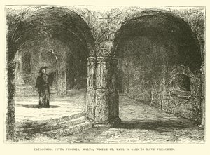 Catacombes, Citta Vecchia, Malte, où Saint Paul aurait prêché