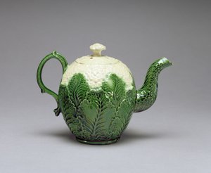 Théière en forme de chou-fleur, de Burlem, Staffordshire, vers 1759-66