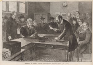 Cérémonie de découpe de fagots (services de loyer anciens) aux tribunaux - English School