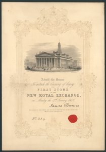 Cérémonie de pose de la première pierre de la nouvelle Bourse Royale, Londres, le 17 janvier 1842 - English School