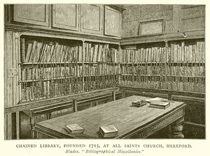 Bibliothèque enchaînée, fondée en 1715, à l