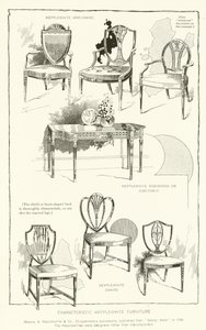 Mobilier caractéristique Hepplewhite - English School