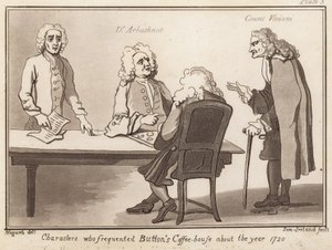 Personnages fréquentant Buttons Coffee House vers 1720 : Dr Arbuthnot, Comte Viviani