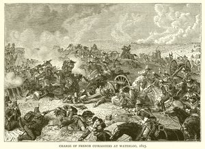 Charge des cuirassiers français à Waterloo, 1815