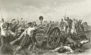 Charge des Highlanders devant Cawnpore, sous le général Havelock - English School