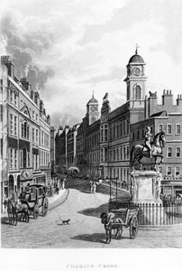 Charing Cross, regardant vers le Strand, 1811 - English School