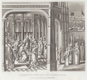 Charles V de France et sa reine couronnés dans la grande église de Reims