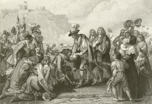 Charles II débarquant à Douvres - English School