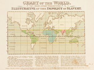 Carte du monde, sur la projection de Mercator, illustrant l