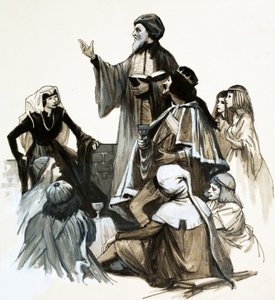 Chaucer récitant sa poésie