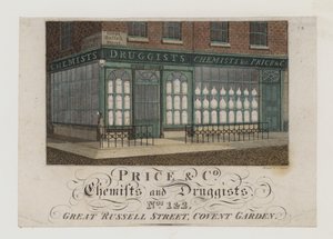 Chimistes et pharmaciens, Price & Co, carte de visite