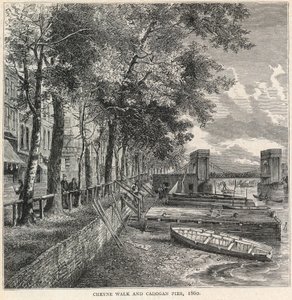 Cheyne Walk et Cadogan Pier, 1860 - English School
