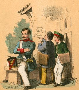 Enfants dessinant un soldat