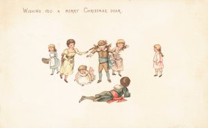 Enfants jouant à colin-maillard