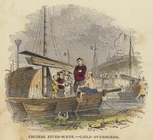 Scène de Rivière Chinoise, Enfant à la Mer