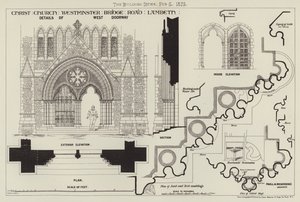 Église du Christ, Westminster Bridge Road, Lambeth (gravure) - English School
