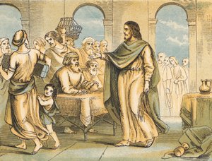 Christ purifiant le temple - English School