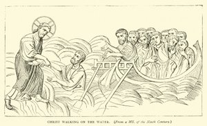 Christ marchant sur l
