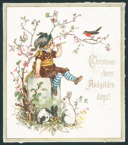 Joie de Noël et jours dorés - carte de vœux de Noël - English School