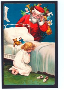 Carte postale de Noël, vers 1907 - English School