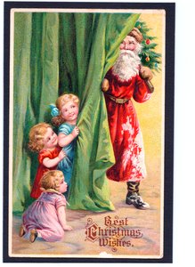 Carte postale de Noël, vers 1907 - English School