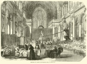 Église à Paris convertie en hôpital, novembre 1870 - English School