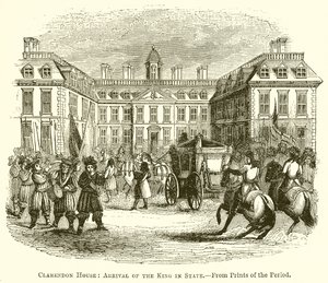 Maison Clarendon : arrivée du roi en état - English School