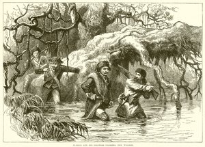Clarke et ses soldats traversant le Wabash - English School