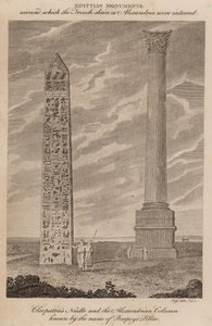 Aiguille de Cléopâtre et la colonne alexandrine connue sous le nom de Pilier de Pompée