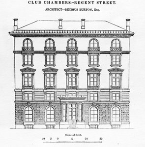 Club Chambers, Regent Street, 1839