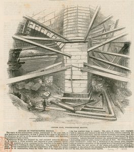 Cofferdam, Pont de Westminster - English School