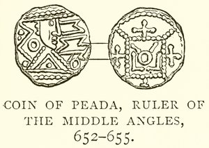 Pièce de monnaie de Peada, souverain des Angles du Milieu, 652-655 - English School