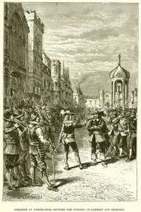 Collision à Westminster entre les soldats de Lambert et Haselrig - English School