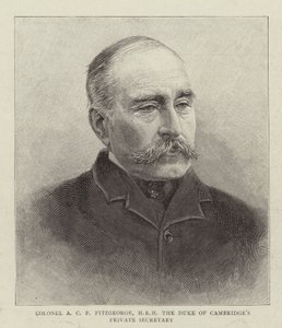 Colonel A C F Fitzgeorge, secrétaire privé de SAR le duc de Cambridge (gravure)