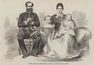 Colonel Inglis, le commandant à Lucknow, et Mme Inglis et famille - English School