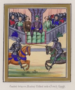 Combat entre Nicholas Clifford et un chevalier français - English School