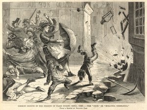 Objets communs dans les rues de Paris pendant le bombardement
