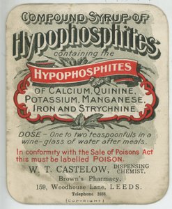 Étiquette de Sirop Composé d