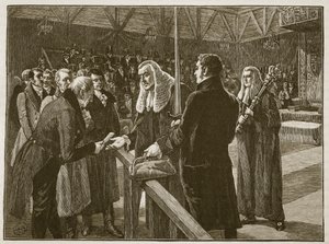 Conférence entre les Chambres du Parlement, 1835 (illustration de Cassells Illustrated History of England) - English School