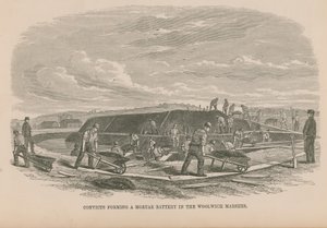 Condamnés formant la batterie de mortier - English School