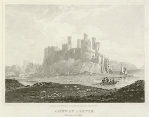 Château de Conway, Caernarvonshire (gravure) - English School