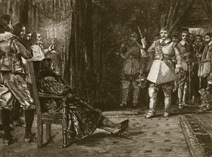 Entrevue du cornet Joyce avec Charles, illustration de Cassells Illustrated History of England