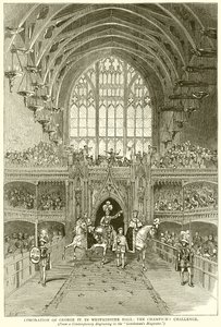 Couronnement de George IV. dans la salle de Westminster : Le défi du champion