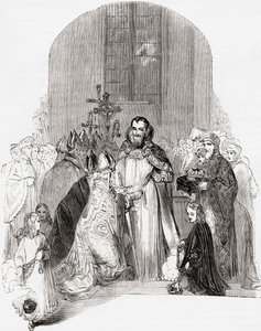 Couronnement de Henri IV, de Old England: A Pictorial Museum, pub. 1847